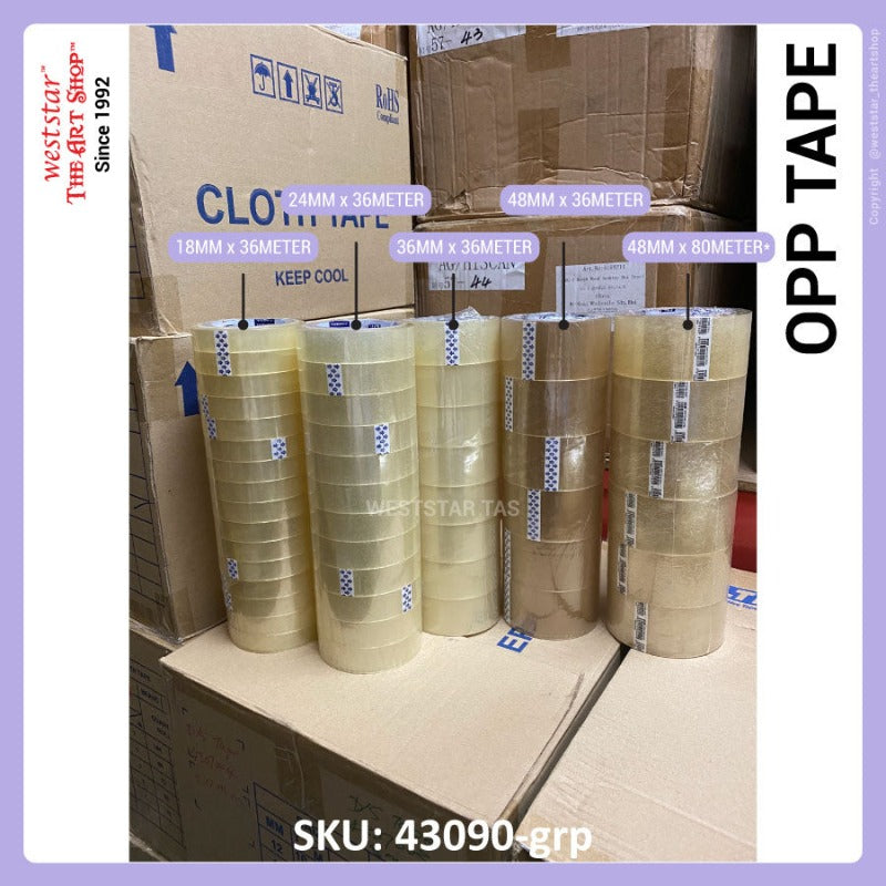 OPP Tape Transparent / Packaging Tape / Pita Pelekat