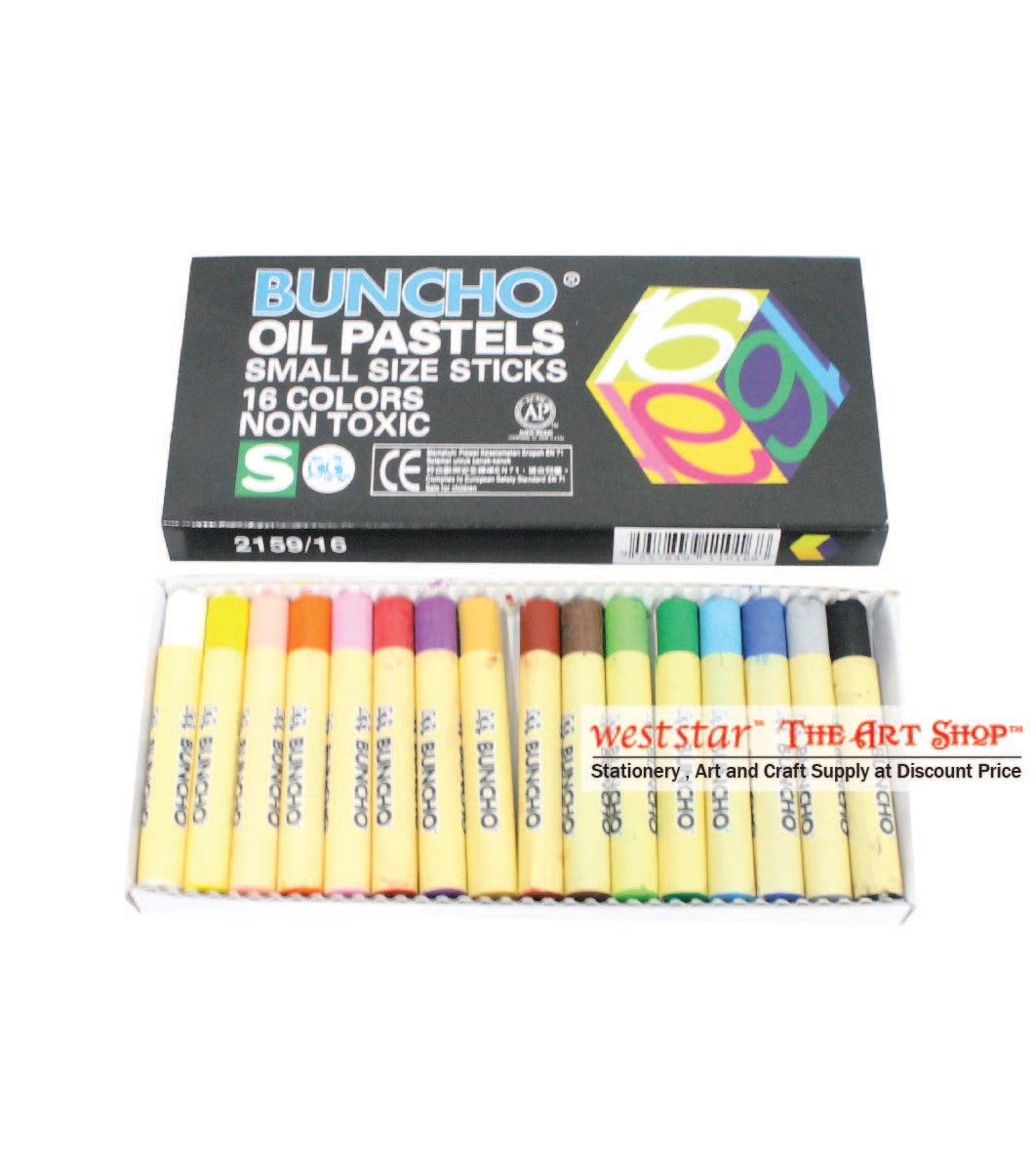 Buncho Oil Pastel Small Size Stick - Black Box - Non-Toxic Crayon Kids Art Craft Drawing Colouring