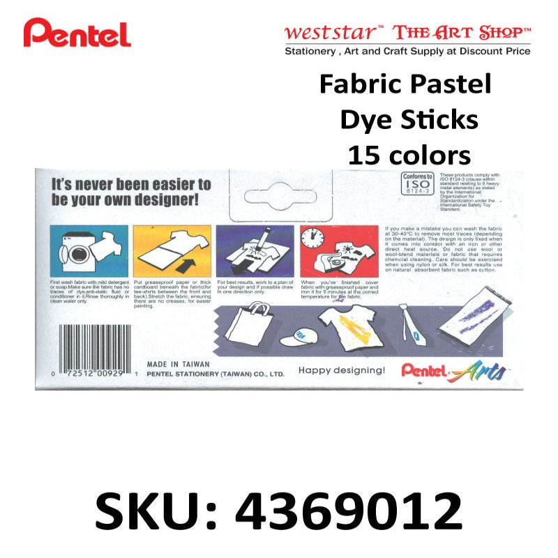 Pentel Pastel Dye Stick PTS-15 | For Fabric