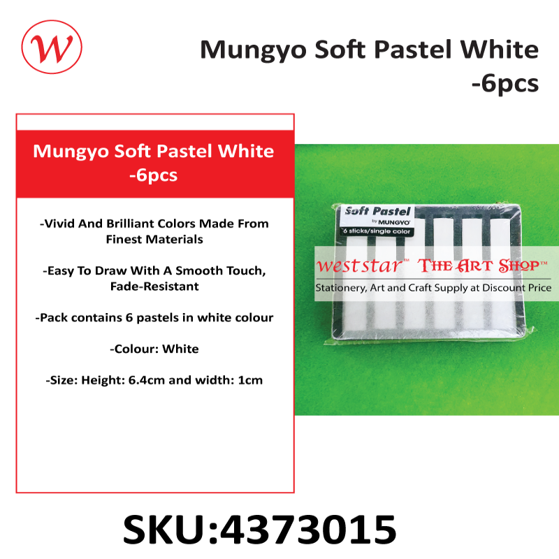 Mungyo Soft Pastel White| 6pcs