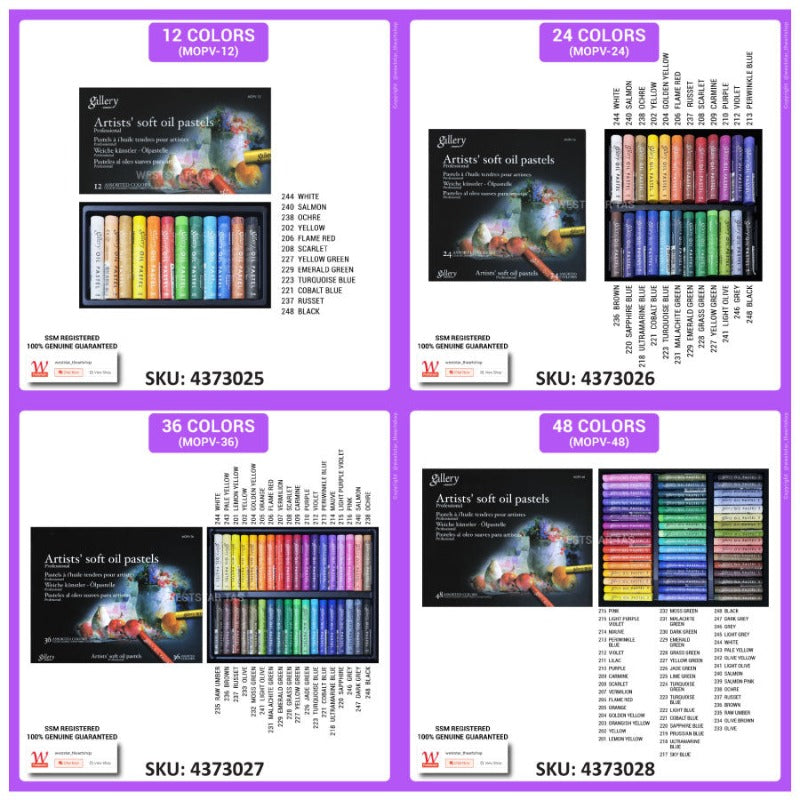 Mungyo Artists Soft Oil Pastel, Mungyo Oil Pastel 12colors, 24colors, 36colors, 48colors