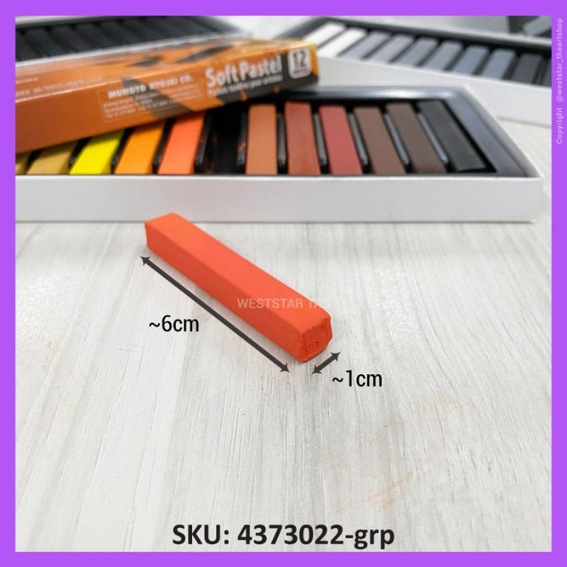 Mungyo Soft Pastel Set 12pcs (Earth, Charcoal, Gray Tone)