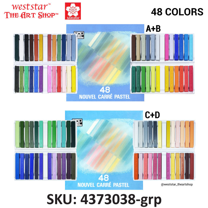 Sakura Nouvel Carre Pastel , Soft Pastel | 48 Colors