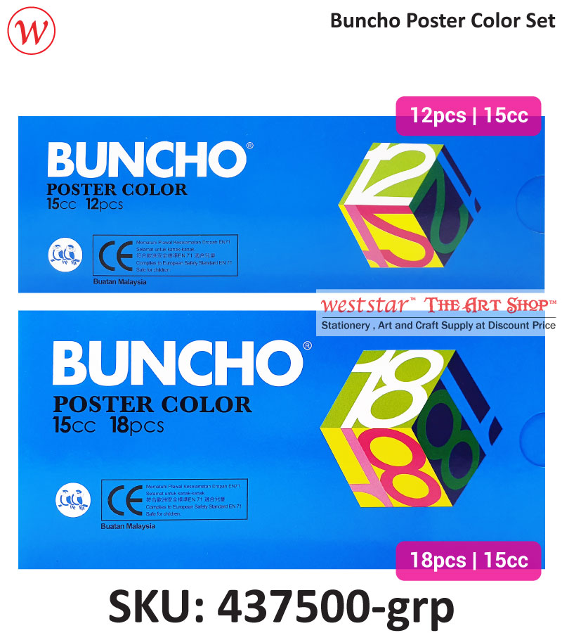 Buncho Poster Color 15cc Set | Weststar The Art Shop