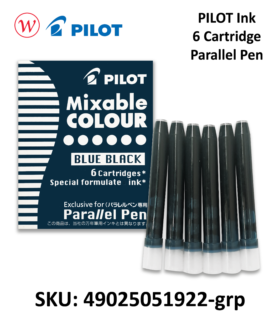 PILOT Ink Cartridge, Pilot Cartridge for Parallel Pen, Pilot Parallel Ink
