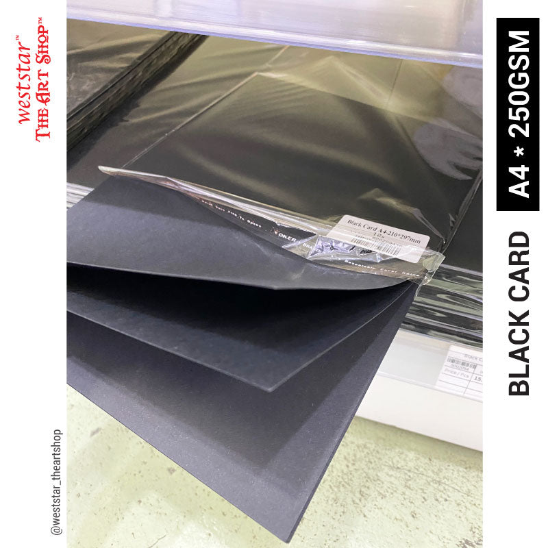 A4 Black Card 250gsm | 10sheets / 50sheets
