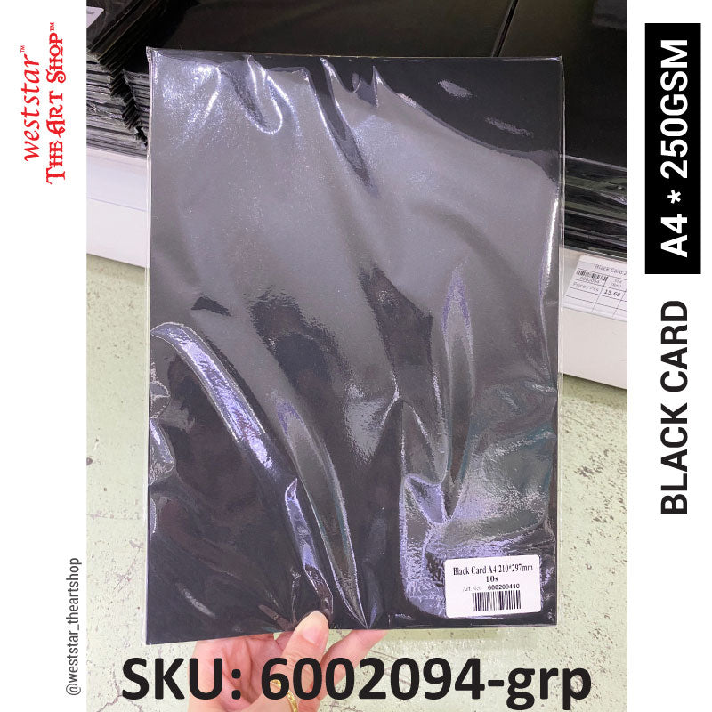 A4 Black Card 250gsm | 10sheets / 50sheets