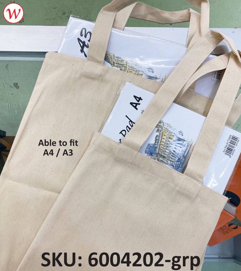 Cotton Shopping Bag, Cotton Tote Bag, Cotton Bag, Plain Tote Bag (Thick Cotton) A4 / A3