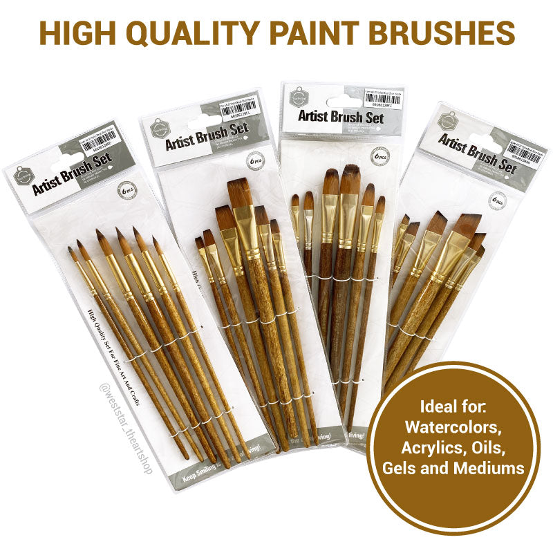 Nylon Brush, Assorted Brush Set #6120 (Short Handle) | 6pcs / Set