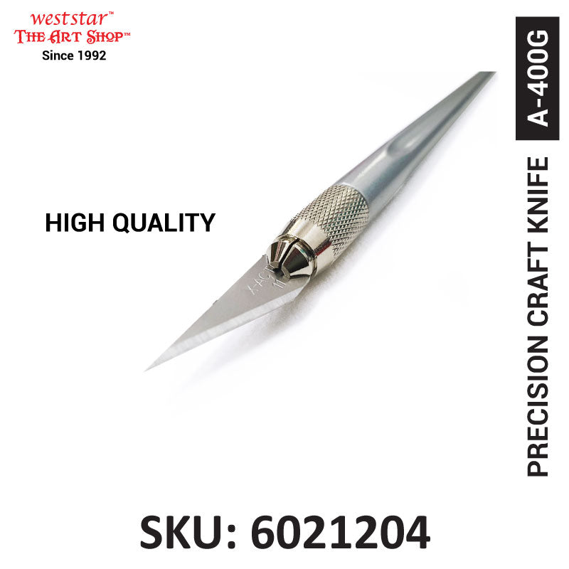 Copper Head Art Knife / Craft Knife + 5 Blade (A-400G)