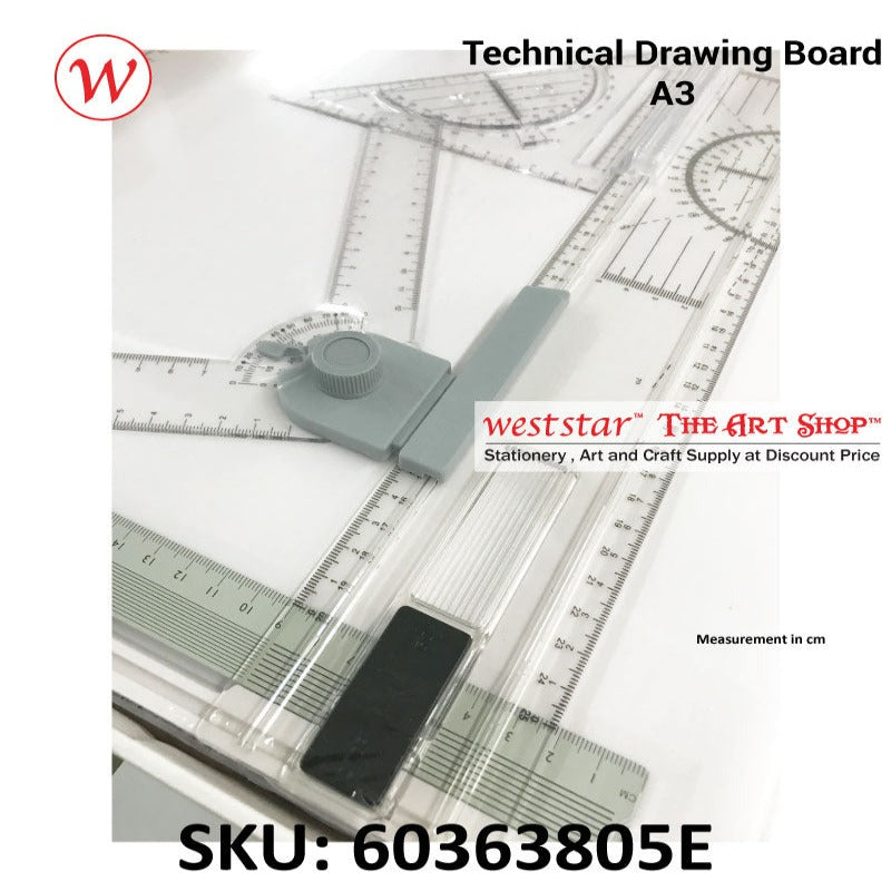 Rapid A3 Board with Adjustable Set Square | Teknik Board