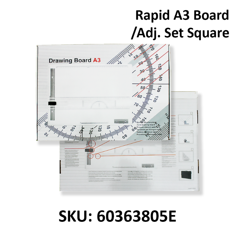 Rapid A3 Board with Adjustable Set Square | Teknik Board