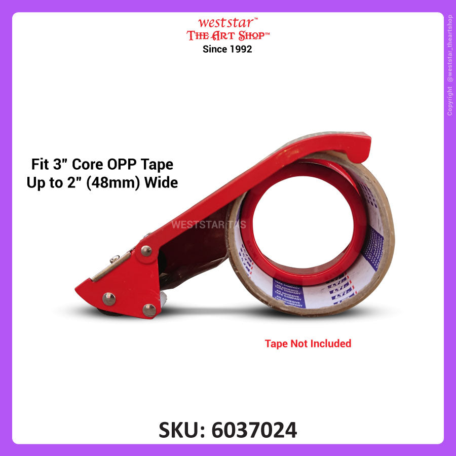 Hand-held Opp Tape Dispenser, Packaging Tape Dispenser (Metal Handle) 2" / 48mm