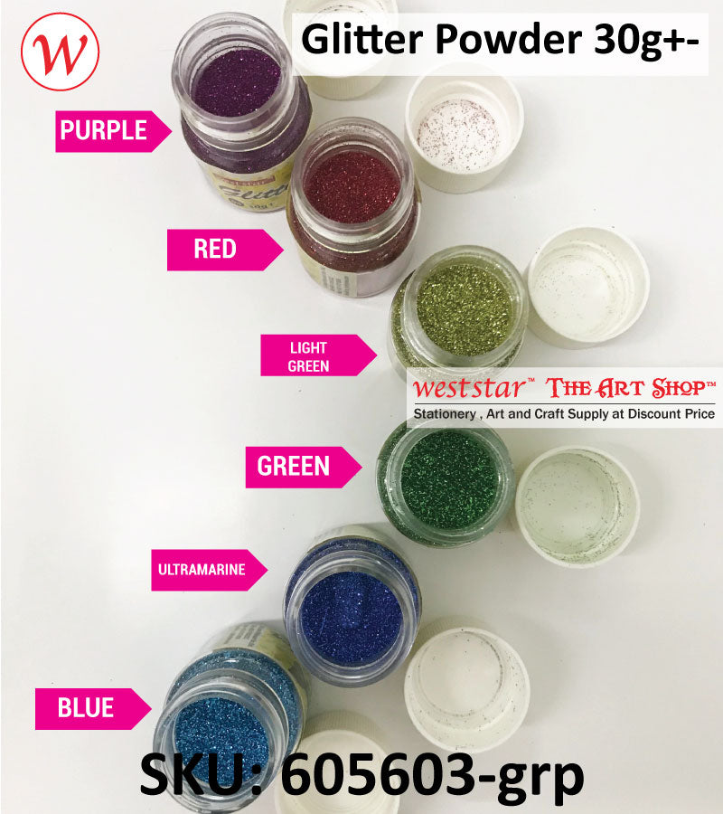 Weststar Glitter Powder / Glow Powder for Art Craft / Serbuk Kilat - 30gm+-