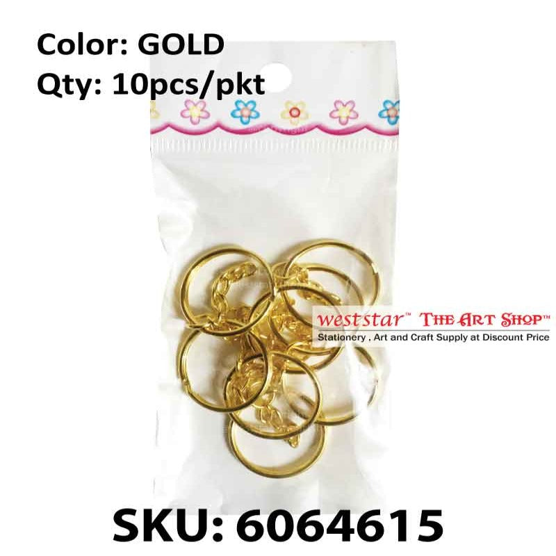 GOLD Keychain Ring