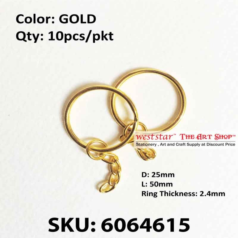 GOLD Keychain Ring