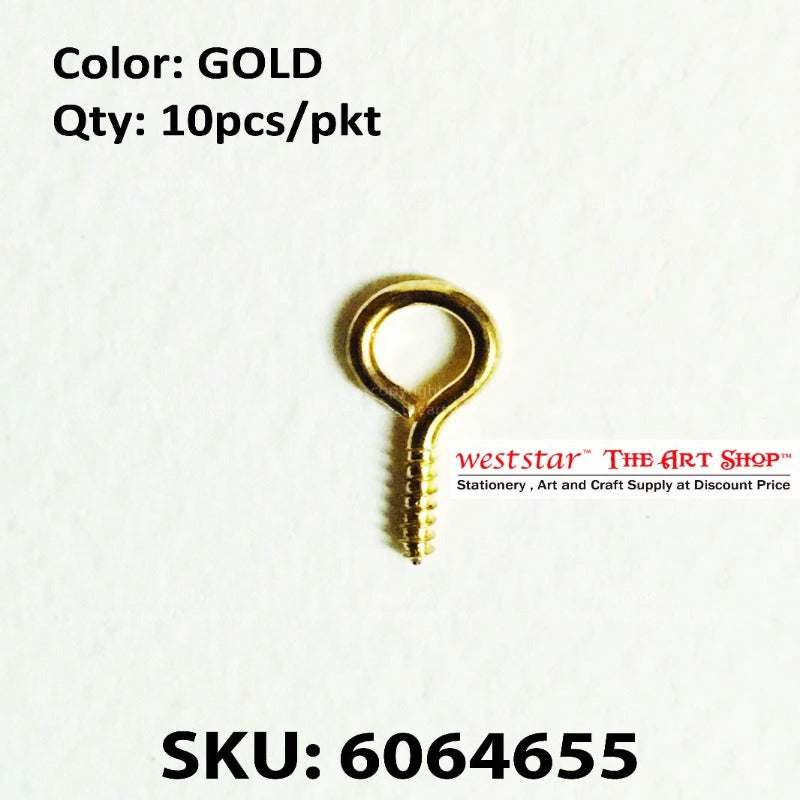 GOLD Sheep Eye Nails Screw 15mm*10pcs