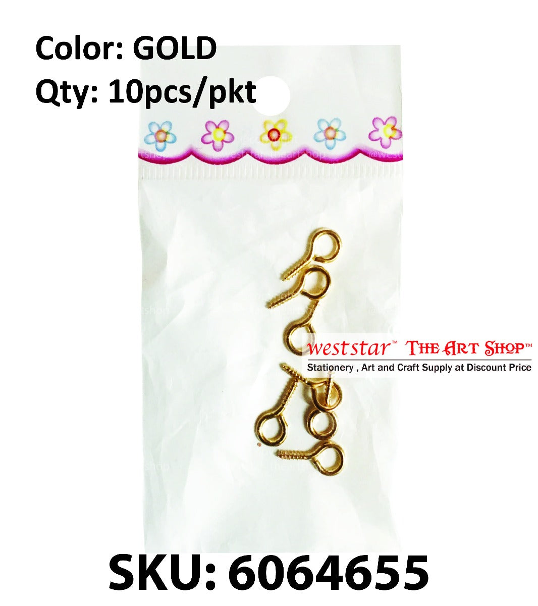 GOLD Sheep Eye Nails Screw 15mm*10pcs