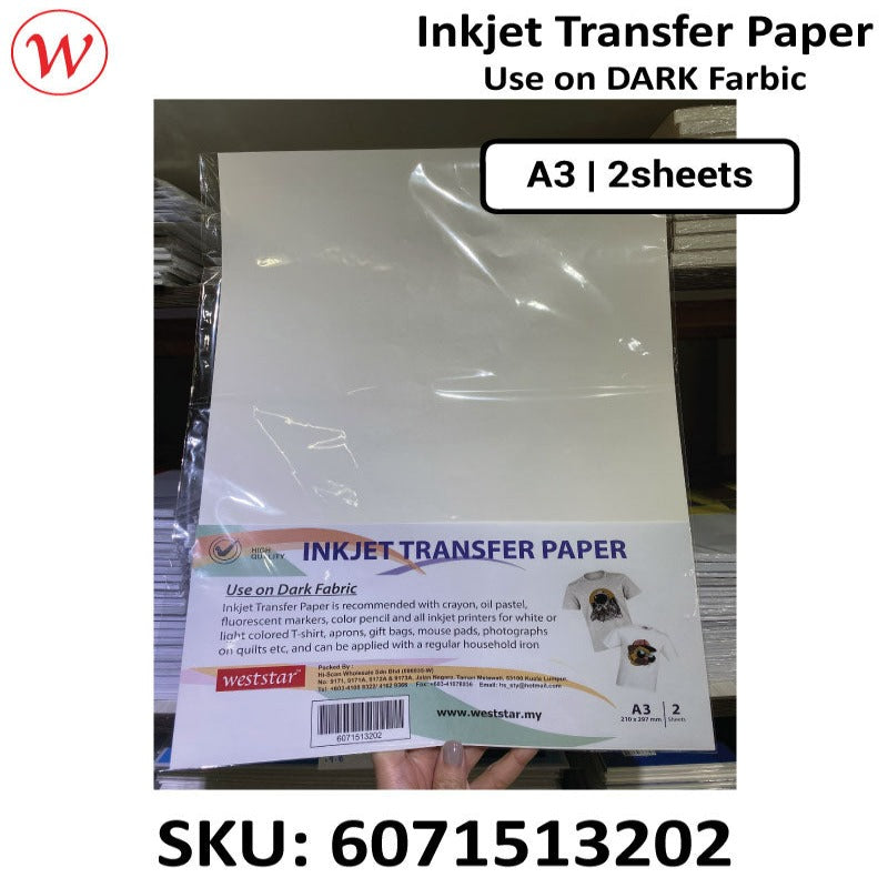 T-Shirt Transfer Paper 2sheets | A3 (Dark)
