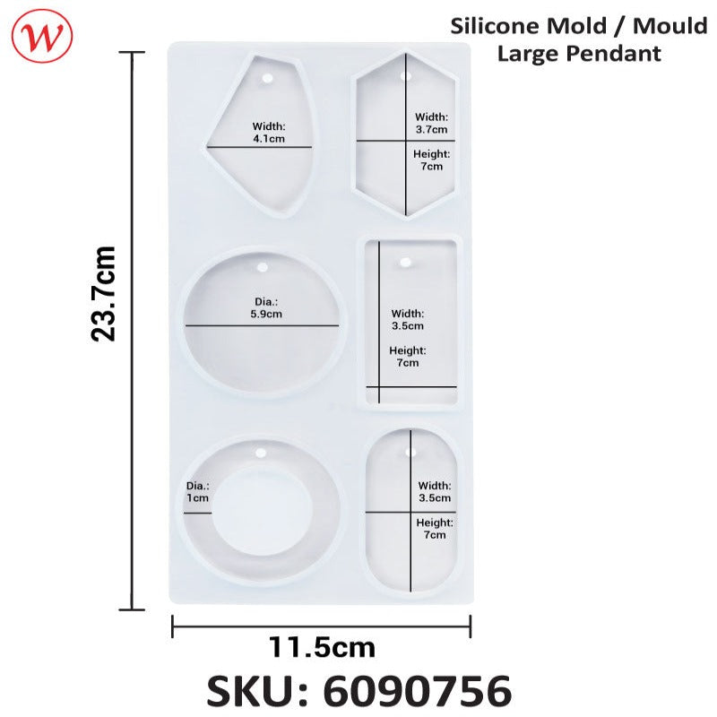 Large Pendant Shape Silicone Mold / Mould