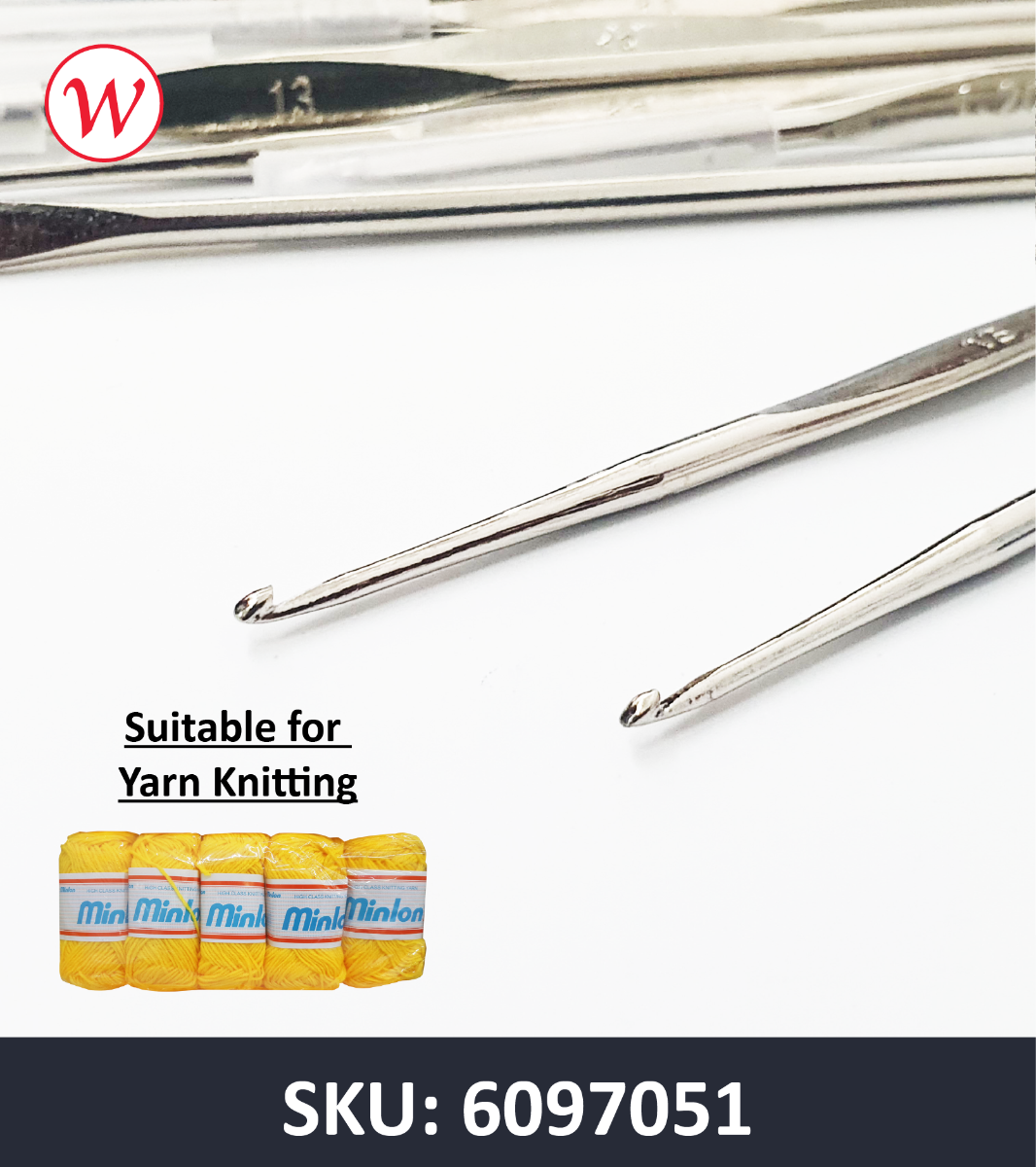 Knitting Neddle Hook Steel 12pcs