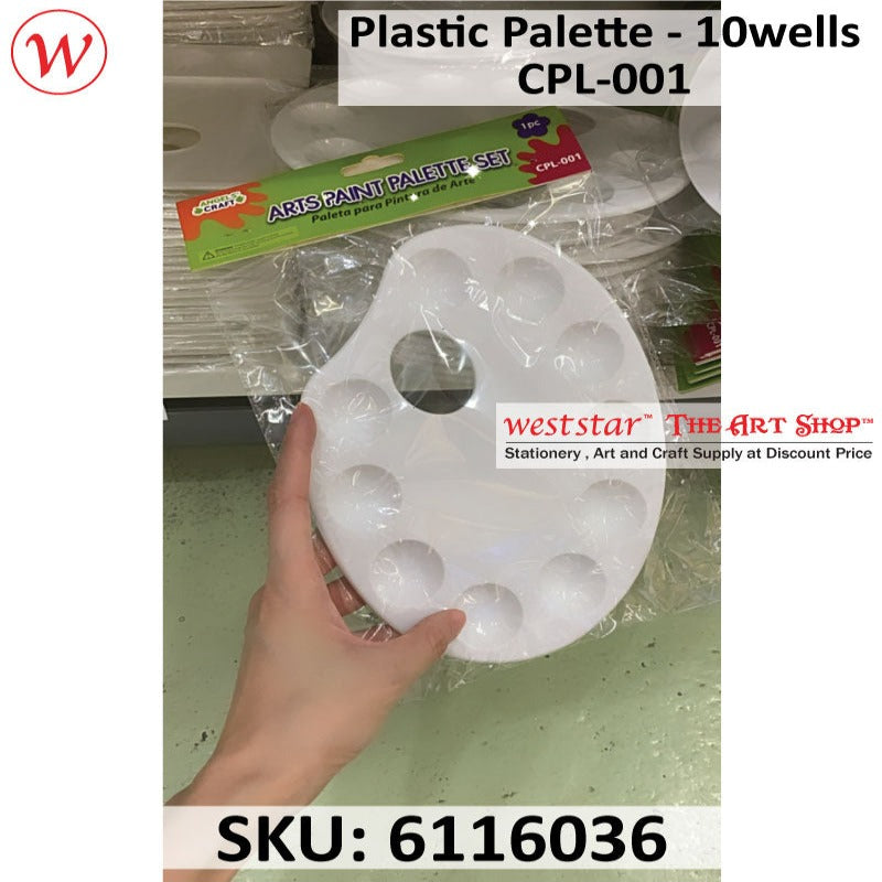 Plastic Painting Palette Oval with 10wells | CPL-001