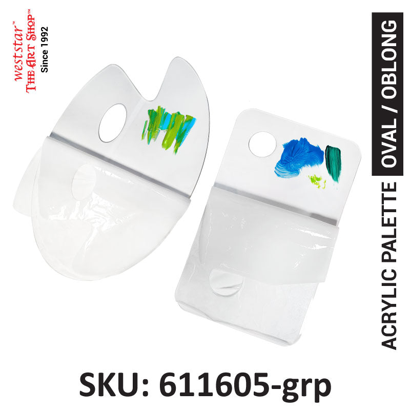 Artys Acrylic Palette - Oval / Oblong