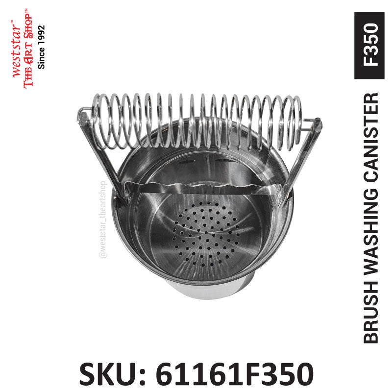 Stainless Steel Paint Brush Washing Canister | F350