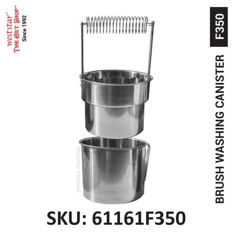 Stainless Steel Paint Brush Washing Canister | F350