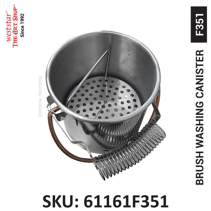 Stainless Steel Paint Brush Washing Canister | F351