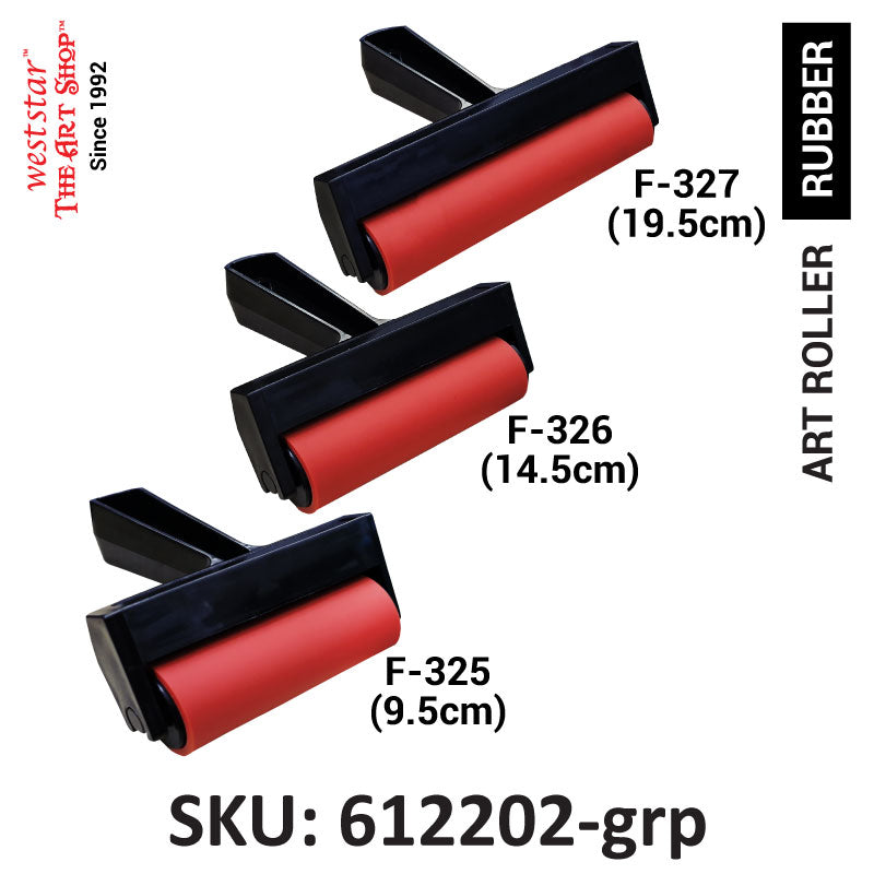 Art Roller / Rubber Brayer for Printmaking with plastic handle