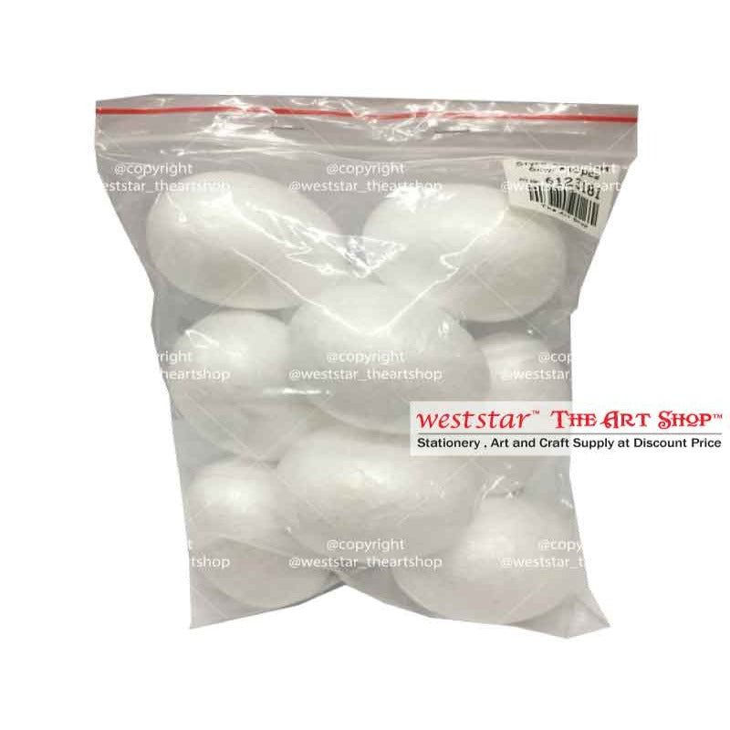 Styrofoam Egg Shaped #6 10pcs/pack