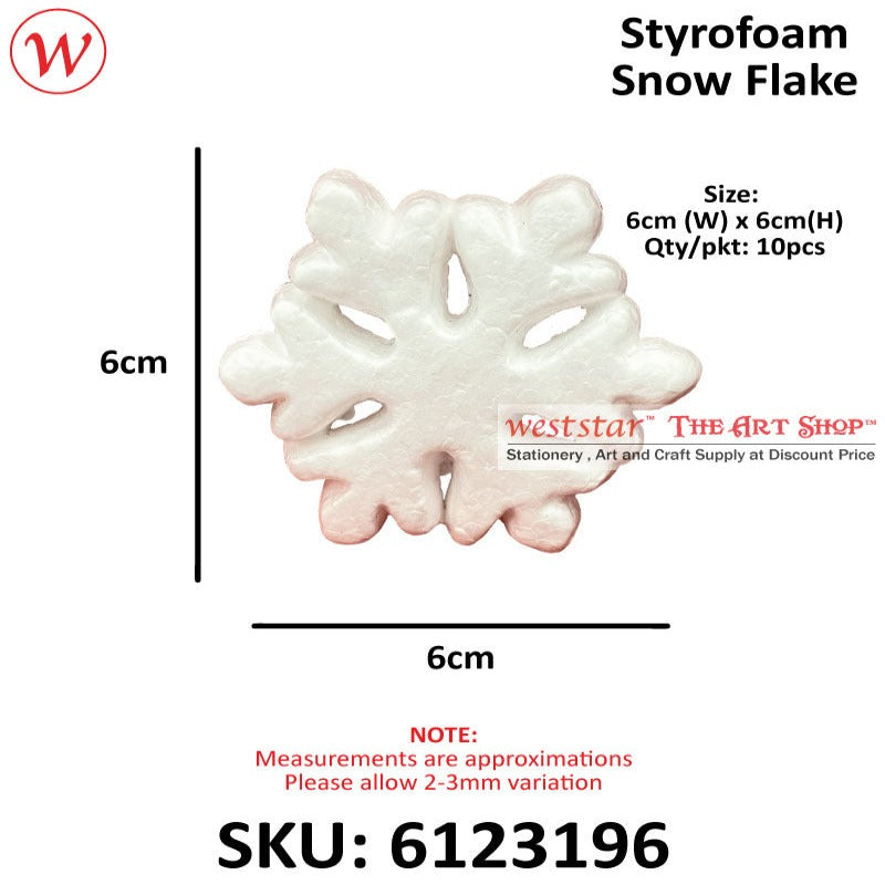 Styrofoam Snow Flake(10pcs) | #6