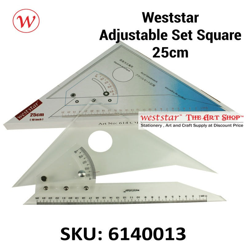 Weststar Adjustable Set Square - 25cm