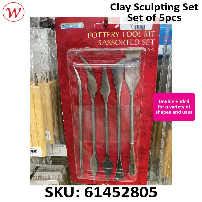 Plaster Ceramic Pottery Tool Set Wax Sculpture / Clay Sculpting Set - Stainless Steel | 5pcs/Set