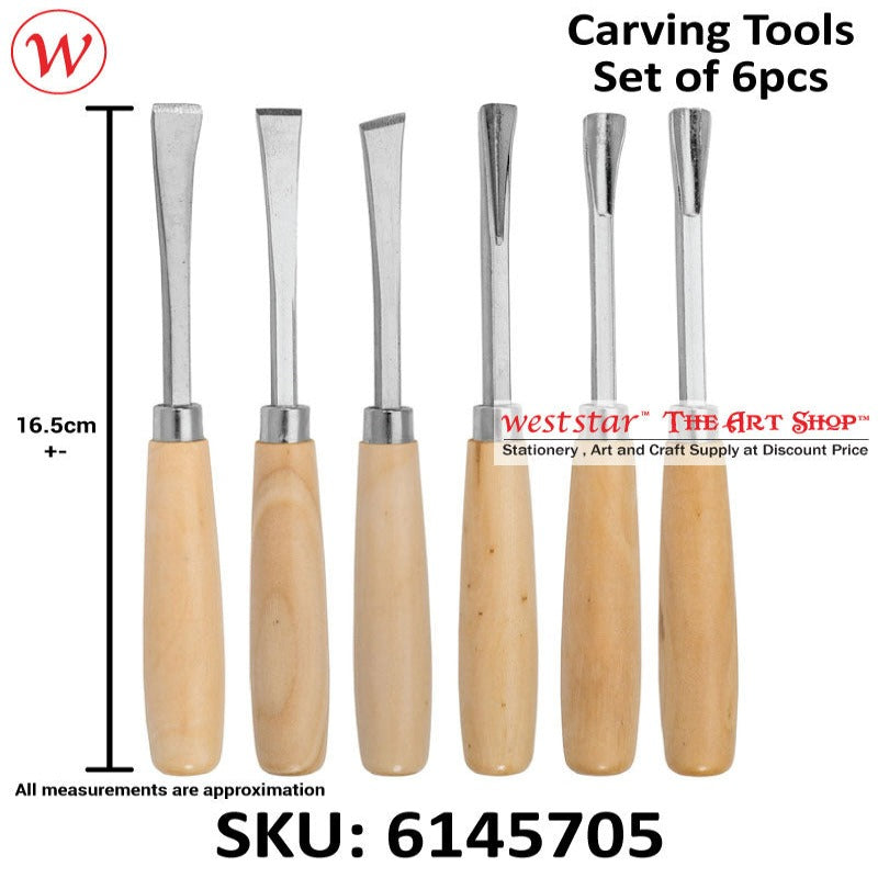 Wood Carving Tools (Alat Ukiran Kayu) | 6pcs