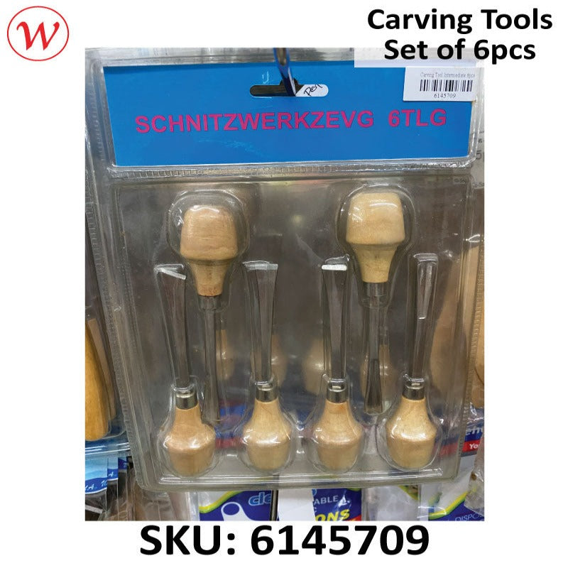 Wood Carving Tools - Mushroom Handle (Alat Ukir Kayu)| 6pcs