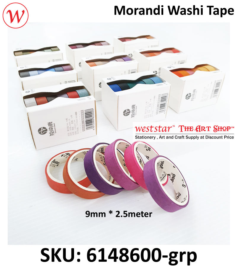 Morandi Washi Tape (Masking Tape) | 9mm x 2.5meter