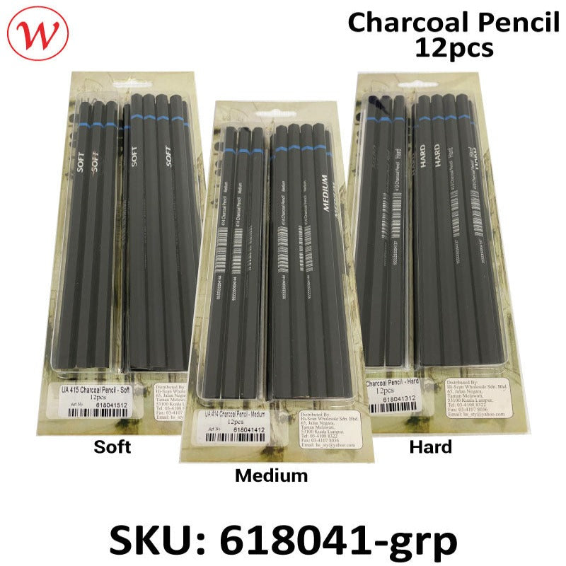 UA Charcoal Pencil Set (12pcs)