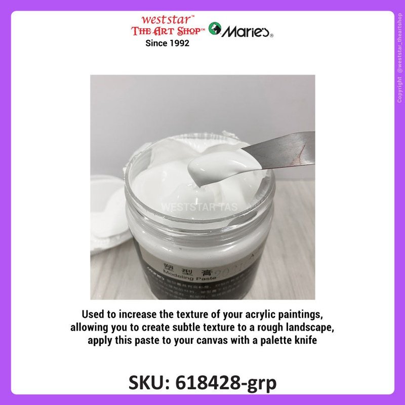 Marie's Modeling Paste, Texture Paste (Used to create texture) 275ml, 500ml, 1000ml