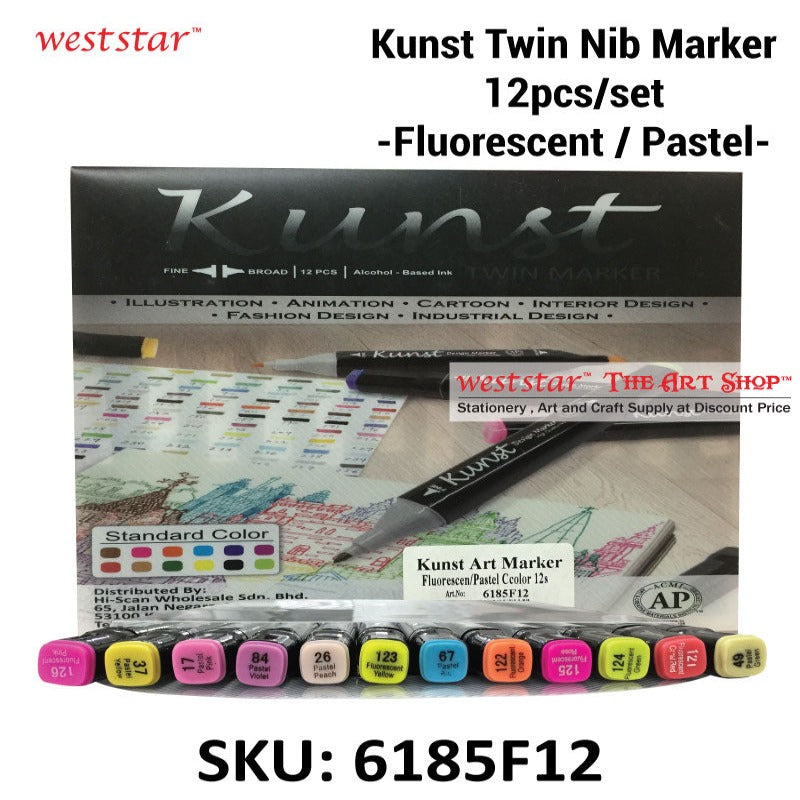 Kunst - Fluorescent/Pastel 12pcs