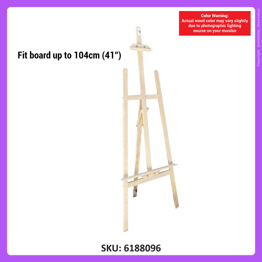 Eco Wooden Easel (DY-28) Wooden Easel 148cm (Holds board size up to 104cm / 41")
