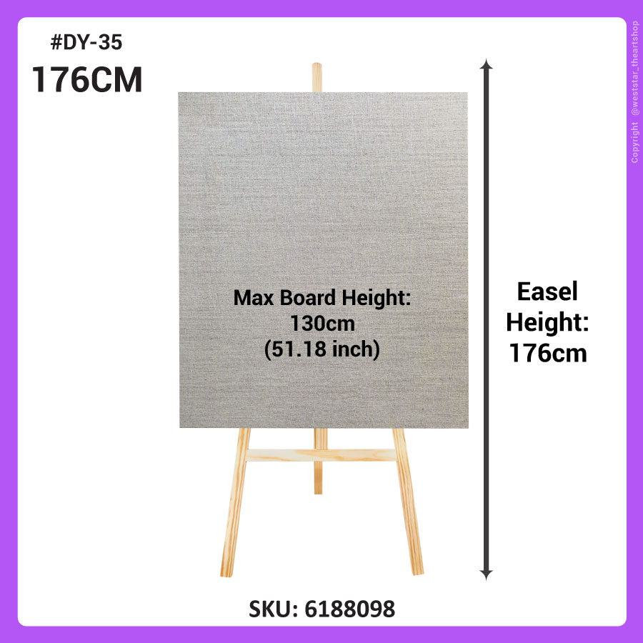 Eco Wooden Easel (DY-35) Wooden Easel 176cm (Fit up to 130cm / 51")