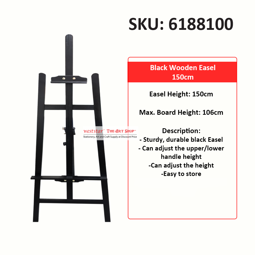 Black Wooden Easel 150cm (6188100)