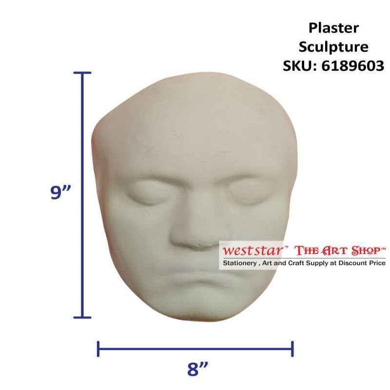 Plaster Sculpture-Beethoven-face| Portrait of Ludwig van Beethoven, life mask