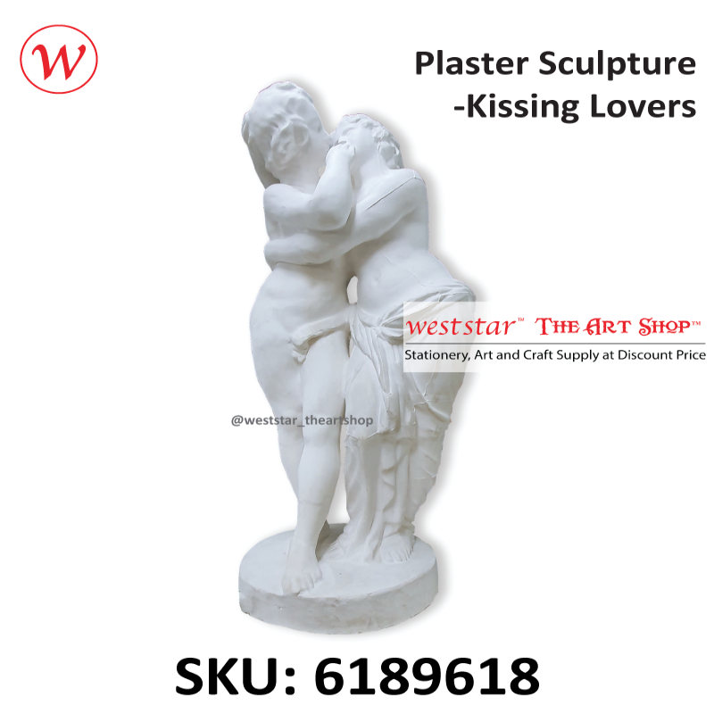 Plaster Sculpture- Kissing Lovers