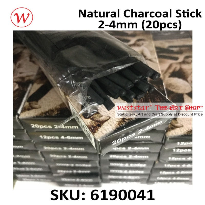 UA* Natural Charcoal Stick 2-4mm (20pcs)