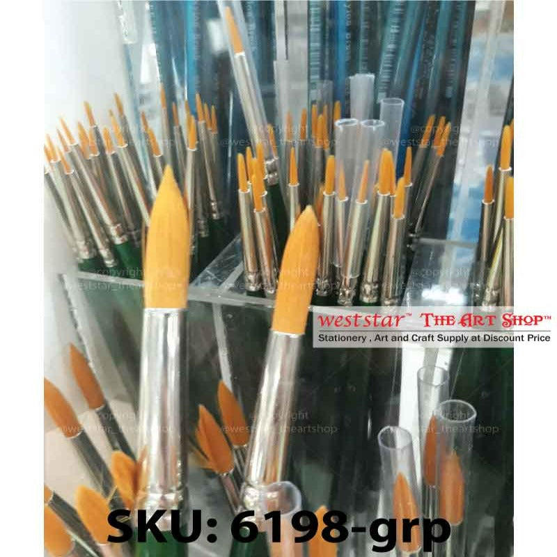 ARTYS Synthetic Sable Painting Brush ROUND (Long Handle) - Premium Quality