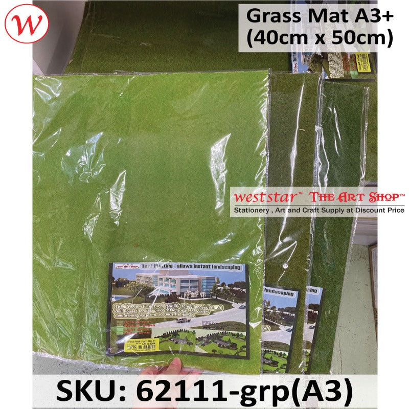 Grass Mat for Diorama, Model Making, Miniature | A3+ (40cm x 50cm)