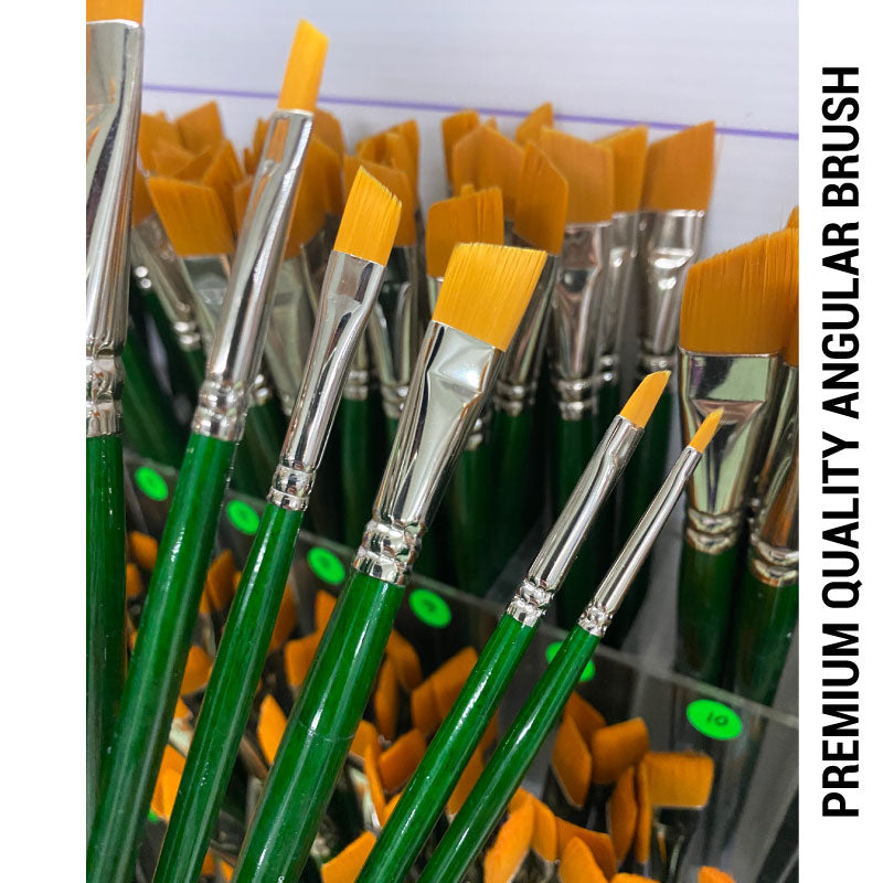 UA Angular Synthetic Sable Painting Brush (LONG HANDLE) | Premium Quality